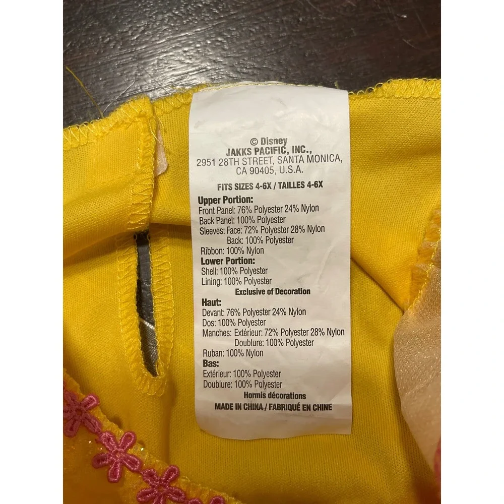 Disney Jakks Pacific Princess Amber Sofia the First Costume Dress Yellow 4-6X